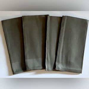 Calvin Klein Home Satin Band Sage Napkins Set of 4 NWT